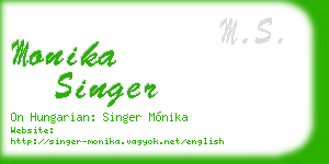 monika singer business card